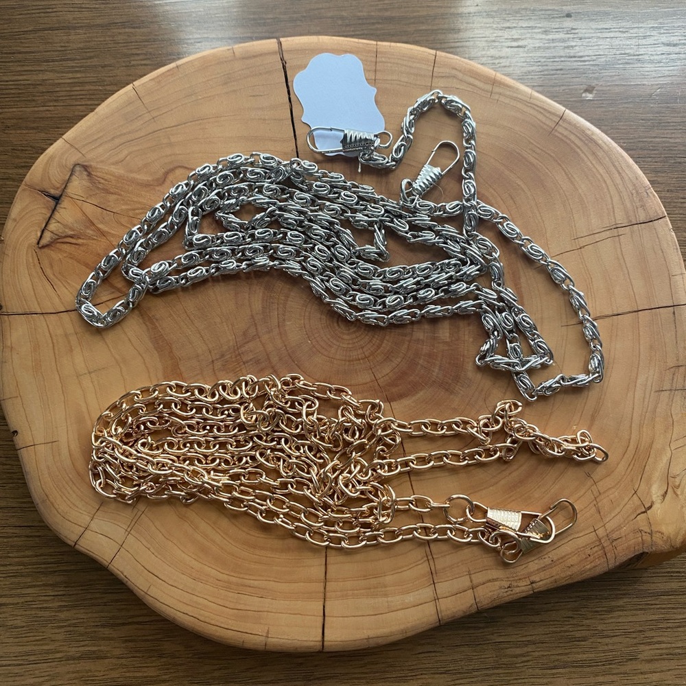 Purse chains. Measures 46 inches.